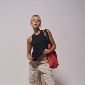 NWOT Free People Take You There Tank Top Loose Fit Black M/L (size 8-14)